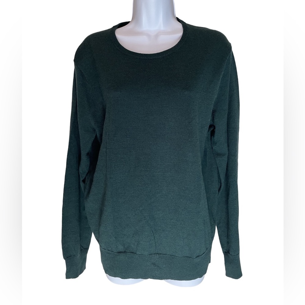 J.Crew wool blend green sweater. Size M.